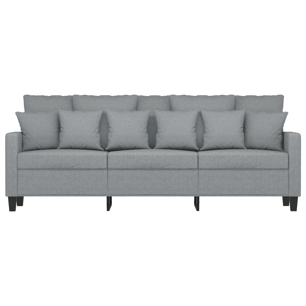 3-Sitzer-Sofa Hellgrau 180 cm Stoff