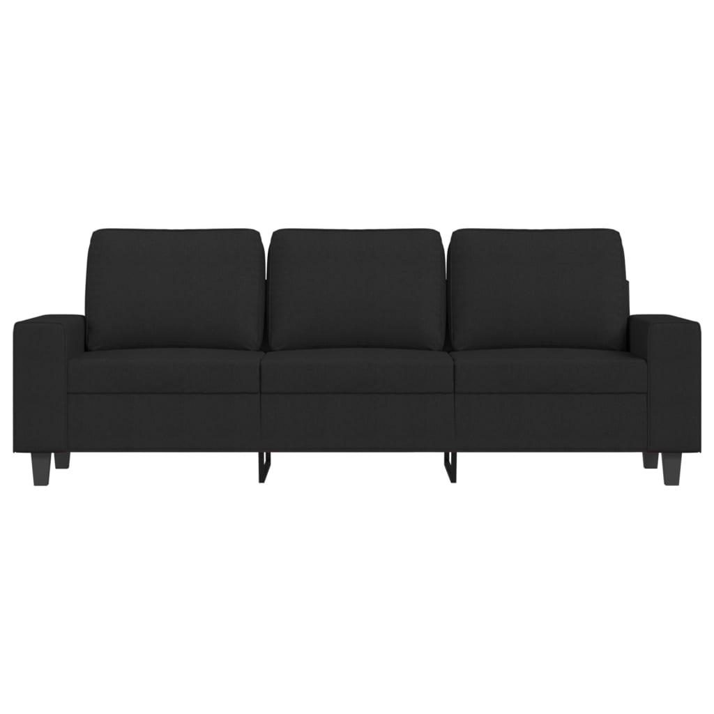 3-Sitzer-Sofa Schwarz 180 cm Stoff