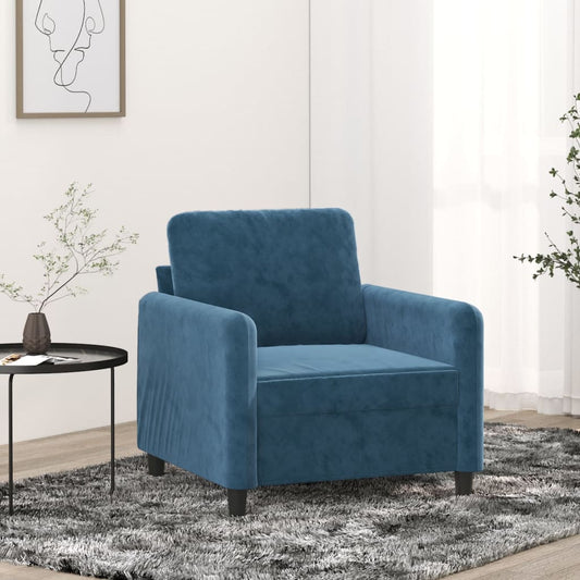 Sessel Blau 60 cm Samt