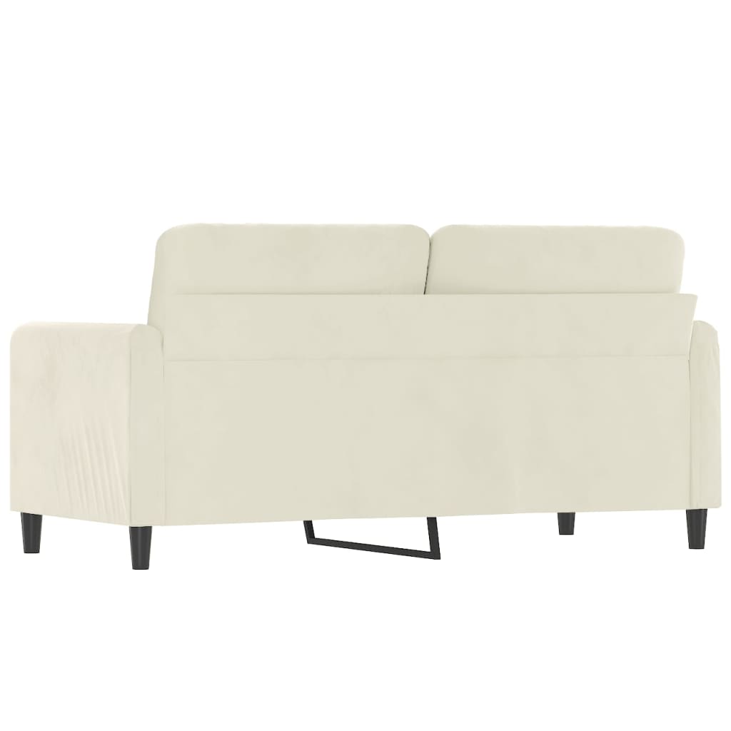 2-Sitzer-Sofa Creme 140 cm Samt