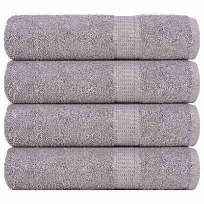 Badetücher 4 Stk. Grau 100x150 cm 360 g/m² 100% Baumwolle