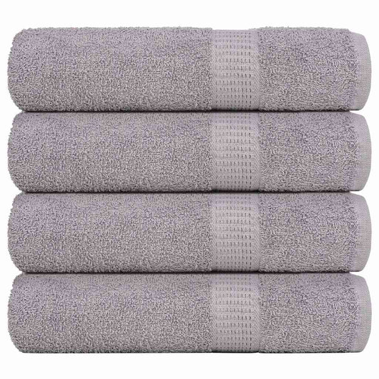 Badetücher 4 Stk. Grau 100x150 cm 360 g/m² 100% Baumwolle