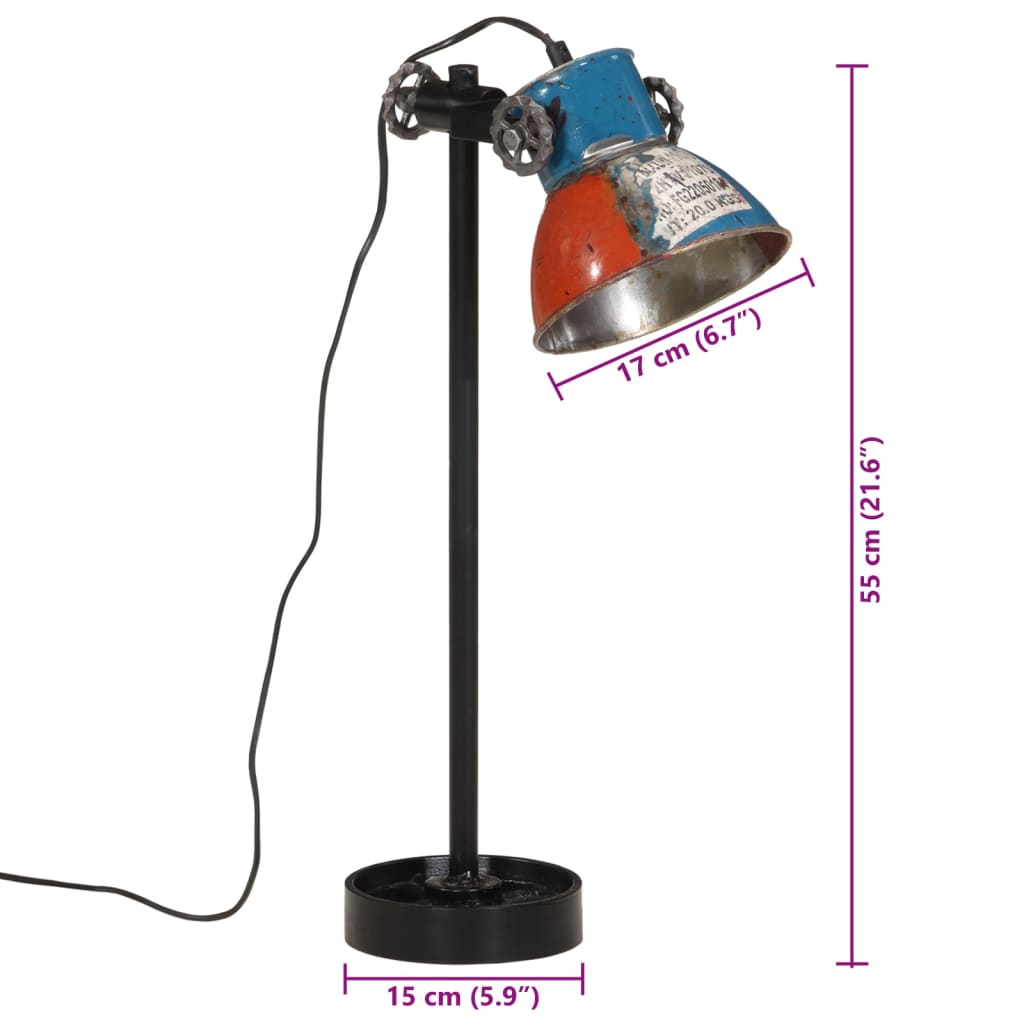 Schreibtischlampe 25 W Mehrfarbig 15x15x55 cm E27