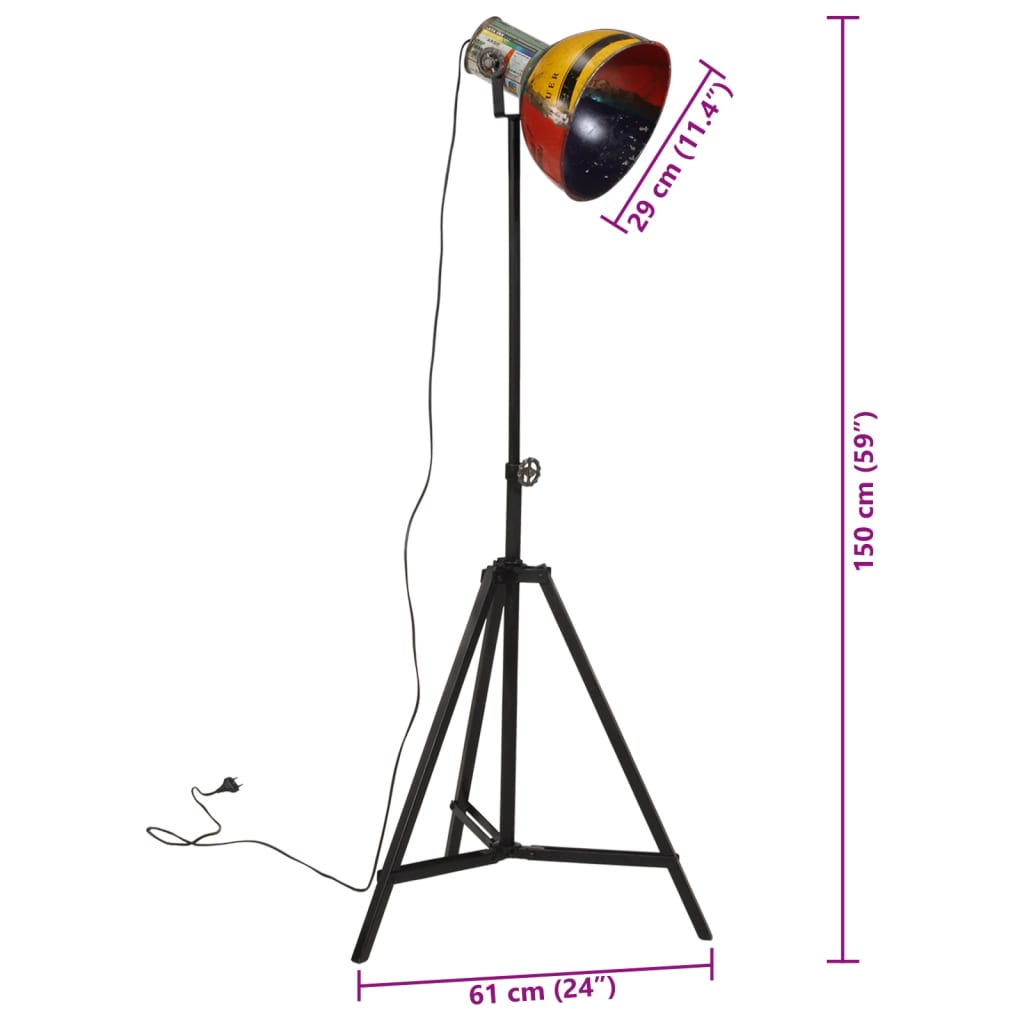 Stehleuchte 25 W Mehrfarbig 61x61x90/150 cm E27