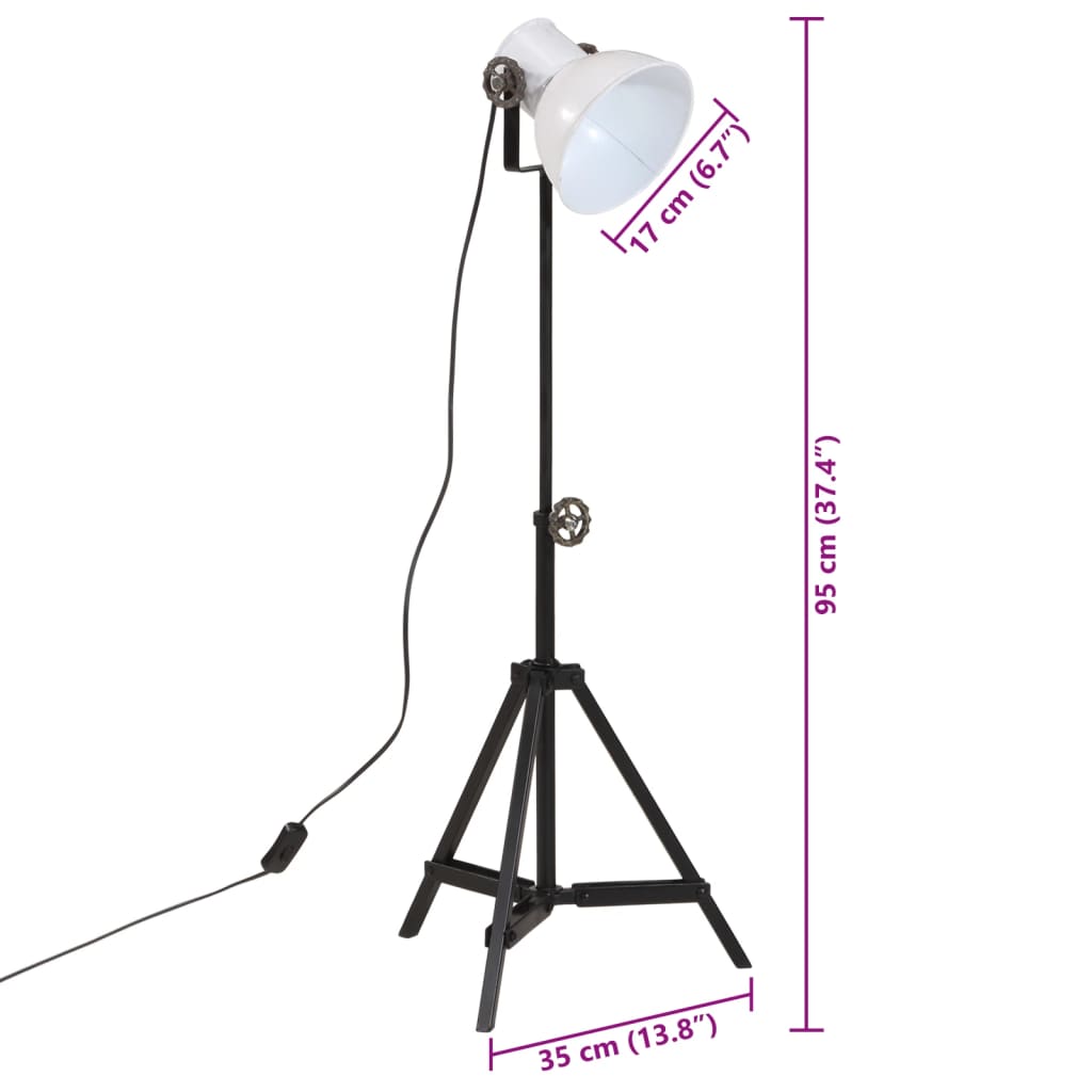 Stehleuchte 25 W Weiß 35x35x65/95 cm E27