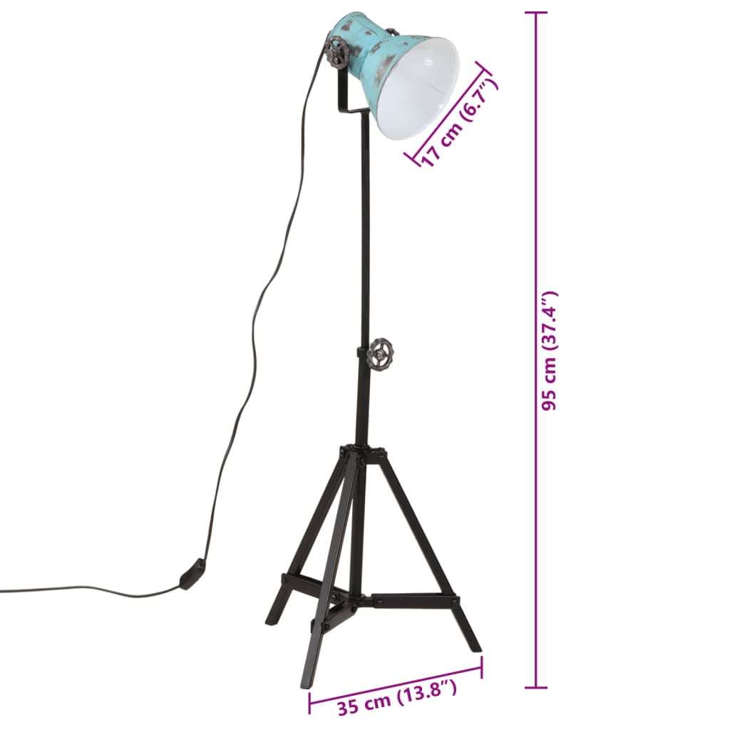 Stehleuchte 25 W Blau 35x35x65/95 cm E27