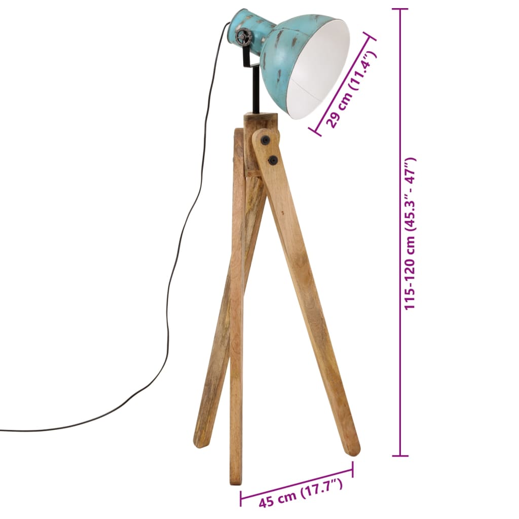 Stehleuchte 25 W Blau 45x45x120 cm E27