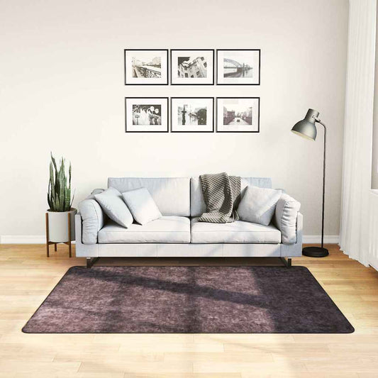 Teppich Waschbar Anthrazit 120x170 cm Rutschfest