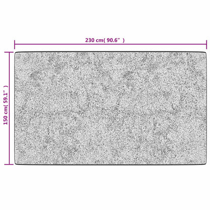 Teppich Waschbar Grau 150x230 cm Rutschfest