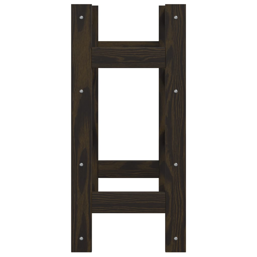 Weinregal für 16 Flaschen Schwarz Massivholz Kiefer