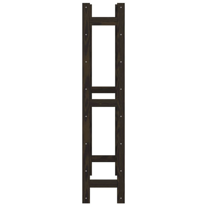 Weinregal für 56 Flaschen Schwarz Massivholz Kiefer