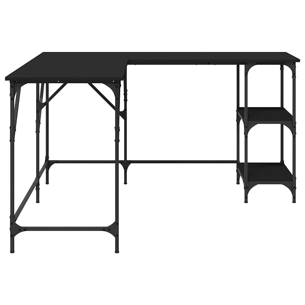 Schreibtisch Schwarz 139x139x75 cm Holzwerkstoff