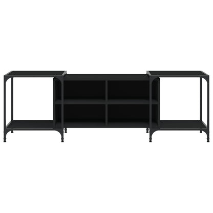 TV-Schrank Schwarz 153x37x50 cm Holzwerkstoff