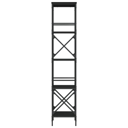 Bücherregal 5 Böden Schwarz 59x35x171 cm Holzwerkstoff