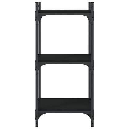 Bücherregal 3 Böden Schwarz 40x30x86 cm Holzwerkstoff