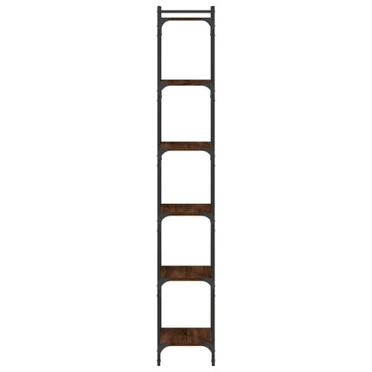 Bücherregal 6 Böden Braun Eiche-Optik 40x30x188cm Holzwerkstoff