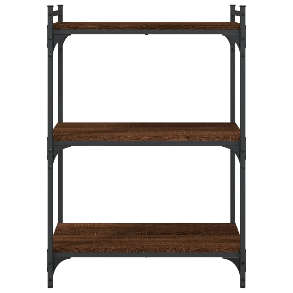 Bücherregal 3 Böden Braun Eichen-Optik 60x30x86cm Holzwerkstoff