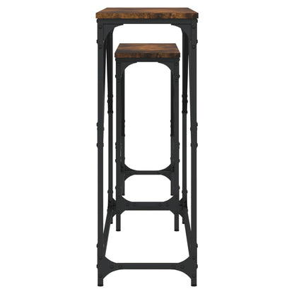 Konsolentische 2 Stk. Räuchereiche Holzwerkstoff