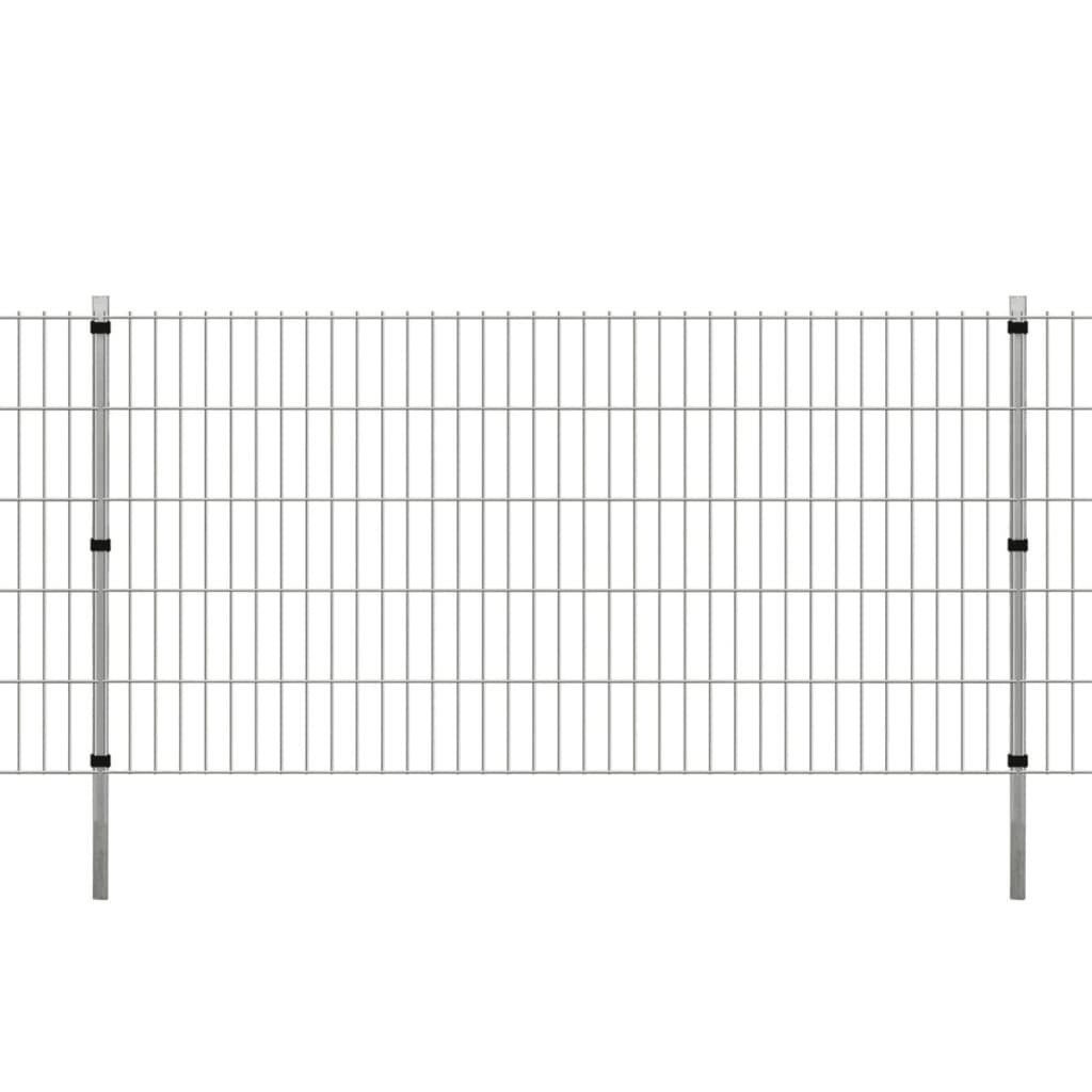 Zaunpfosten 10 Stk. Silbern 150 cm Verzinkter Stahl