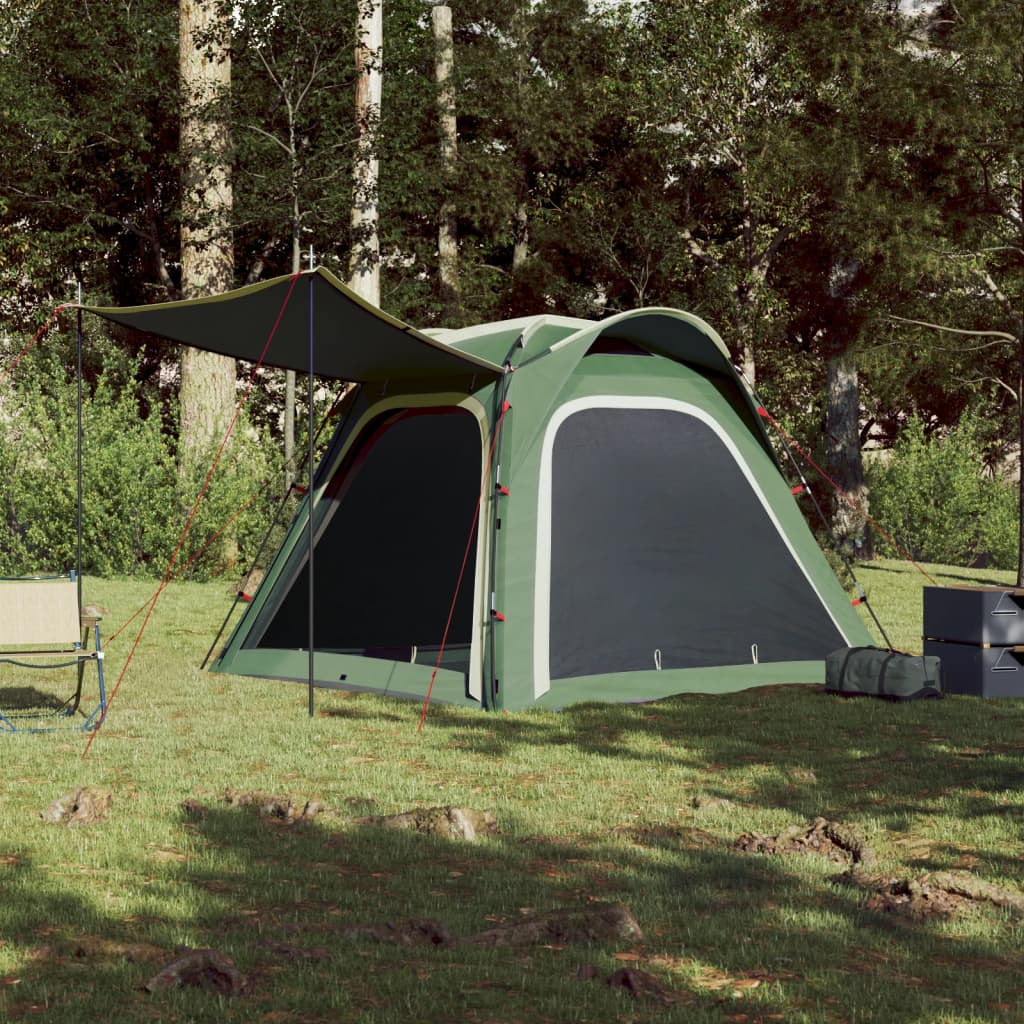 Campingzelt 4 Personen Grün Quick Release Wasserfest