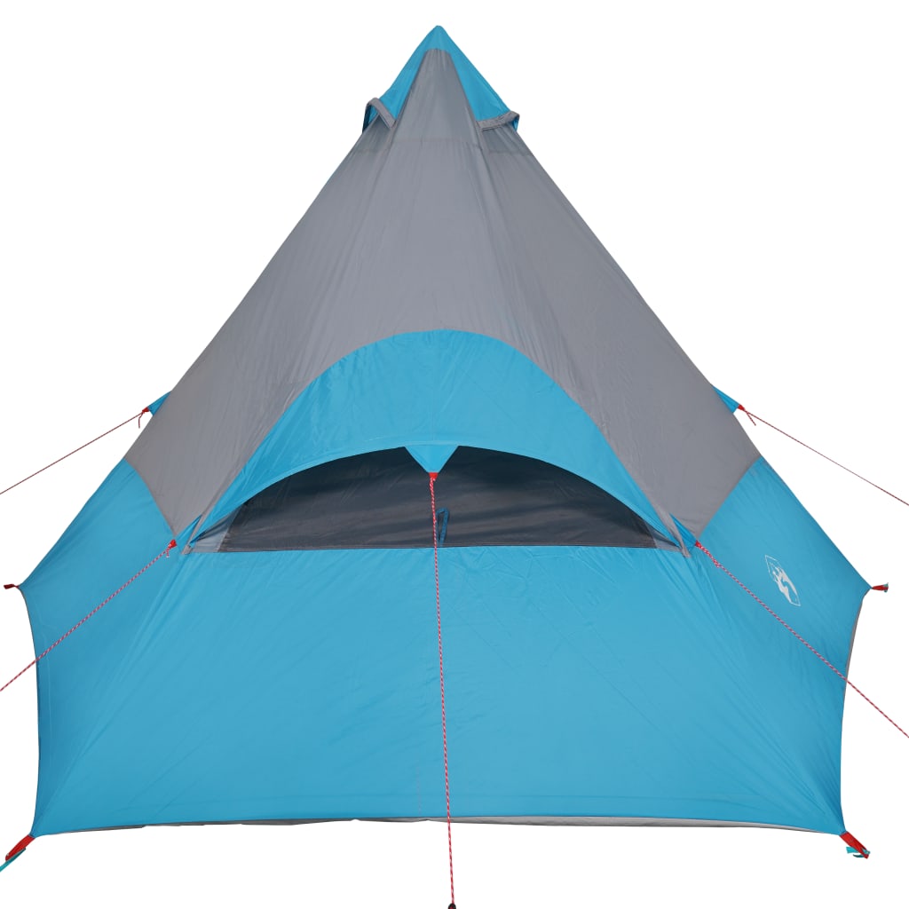 Tipi-Campingzelt 7 Personen Blau Wasserdicht