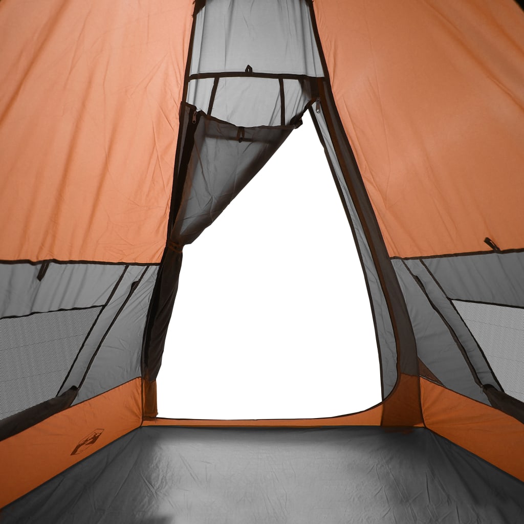 Tipi-Campingzelt 7 Personen Orange Wasserdicht