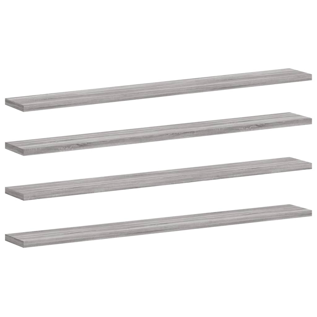 Wandregale 4 Stk. Grau Sonoma 80x10x1,5 cm Holzwerkstoff