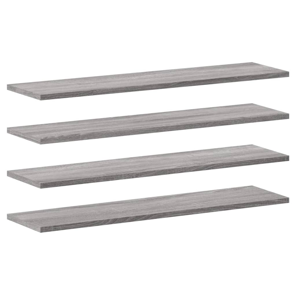 Wandregale 4 Stk. Grau Sonoma 80x20x1,5 cm Holzwerkstoff