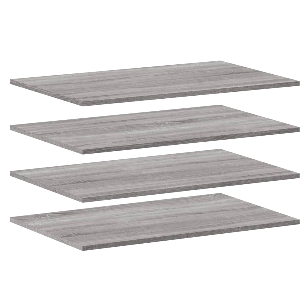 Wandregale 4 Stk. Grau Sonoma 80x50x1,5 cm Holzwerkstoff