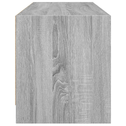 TV-Schrank mit Glastüren Grau Sonoma 102x37x42 cm