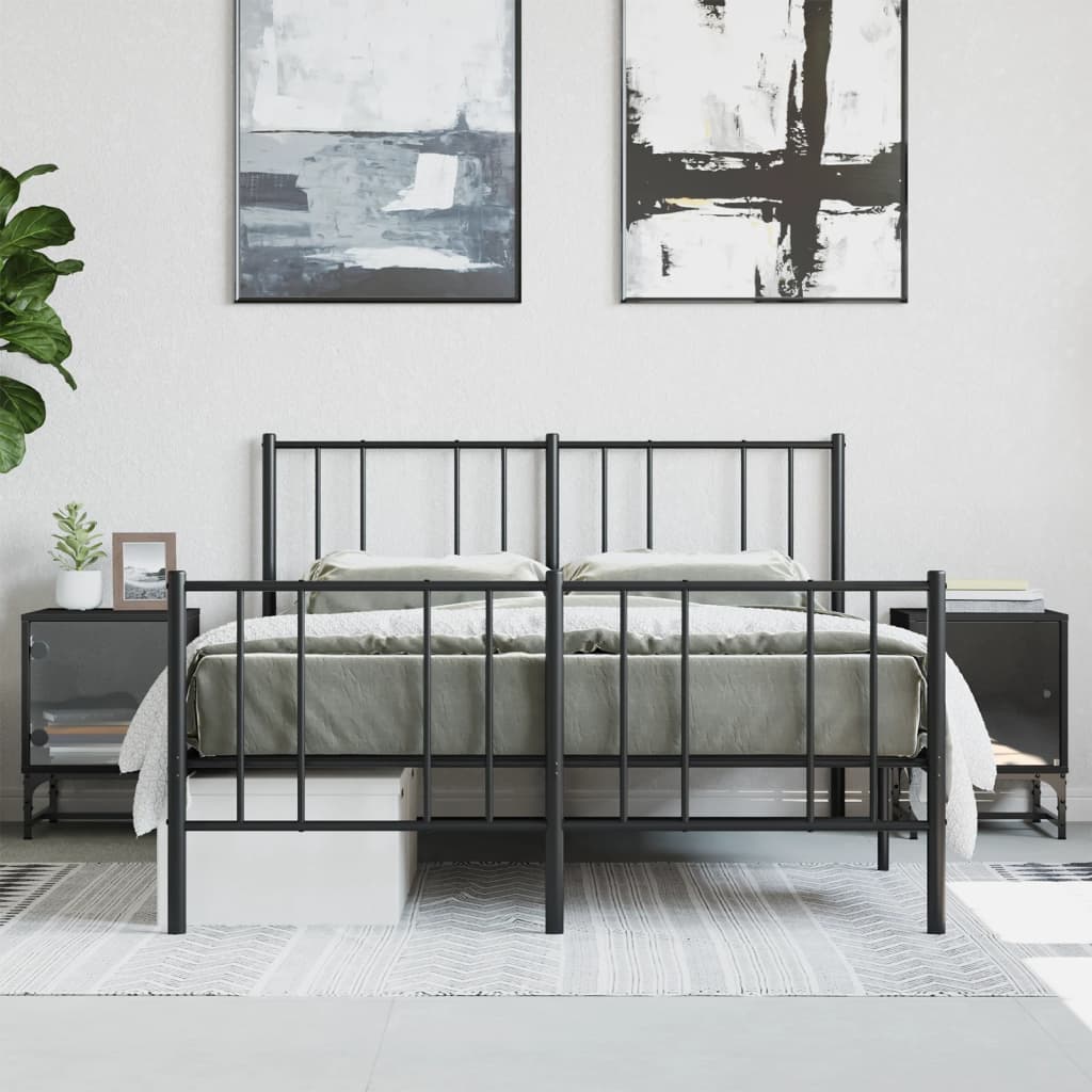 Nachttische mit Glastüren 2 Stk. Schwarz 35x37x50 cm