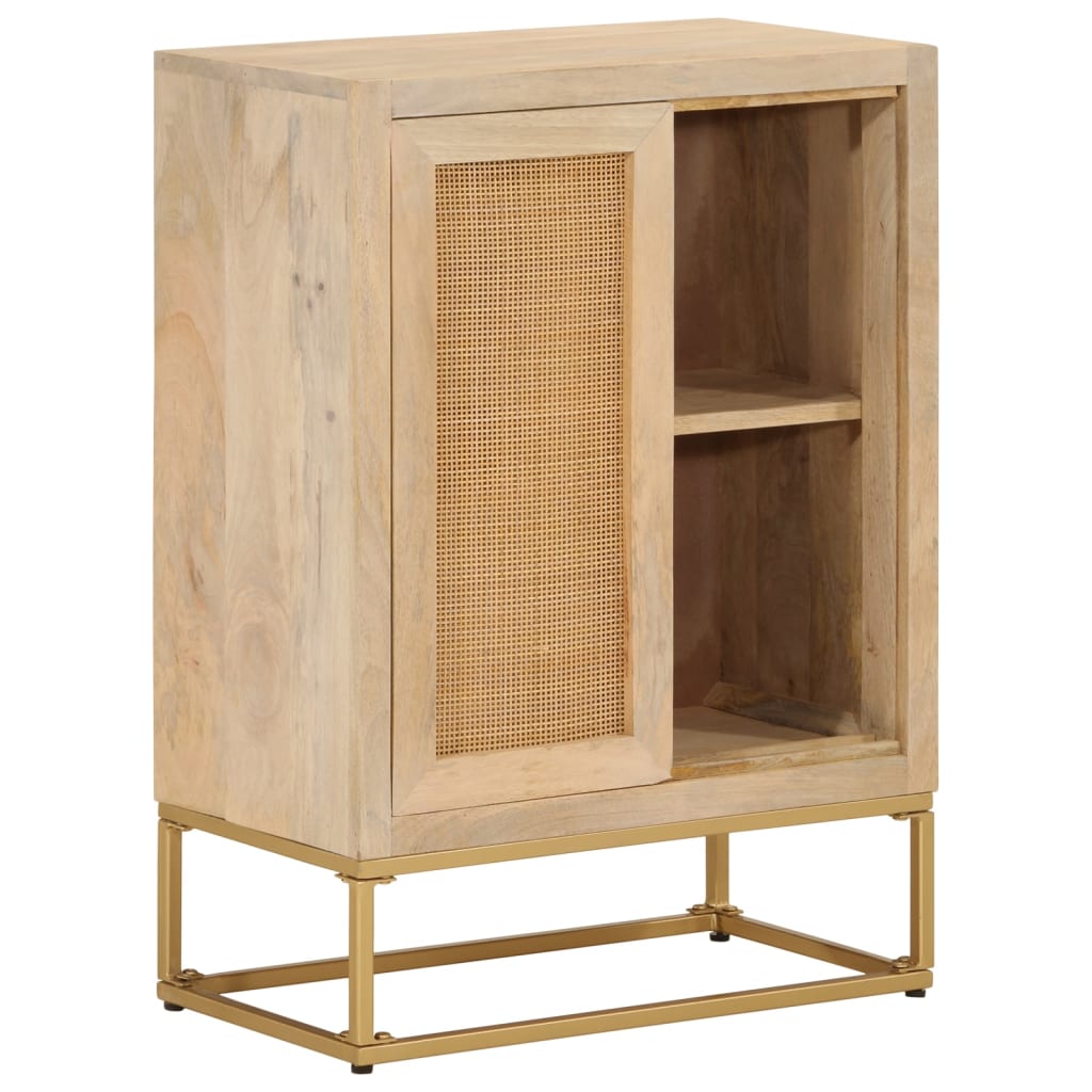 Sideboard 55x30x76 cm Massivholz Mango und Eisen