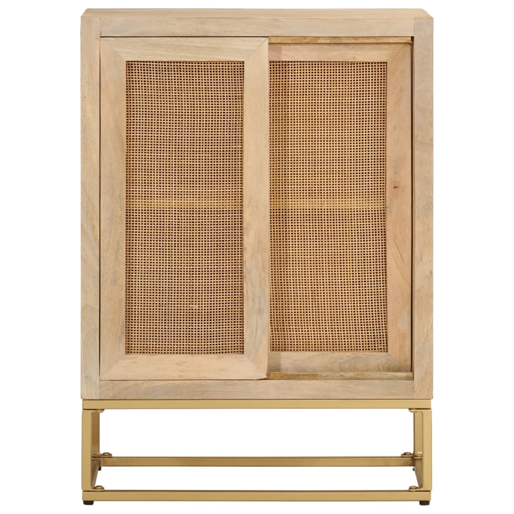 Sideboard 55x30x76 cm Massivholz Mango und Eisen