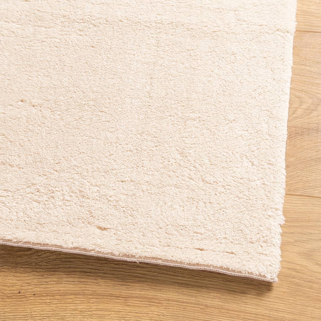 Teppich HUARTE Kurzflor Weich und Waschbar Beige 240x240 cm