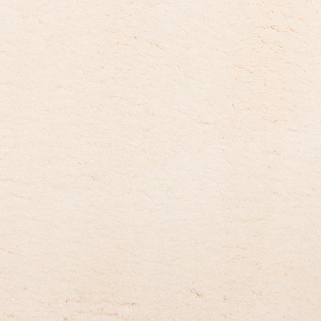 Teppich HUARTE Kurzflor Weich und Waschbar Beige Ø 120 cm
