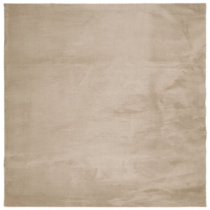 Teppich HUARTE Kurzflor Weich und Waschbar Sandfarben 240x240cm