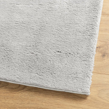 Teppich HUARTE Kurzflor Weich und Waschbar Grau 100x200 cm