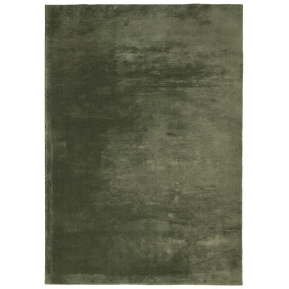 Teppich HUARTE Kurzflor Weich und Waschbar Waldgrün 160x230 cm