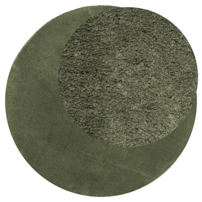 Teppich HUARTE Kurzflor Weich und Waschbar Waldgrün Ø 80 cm