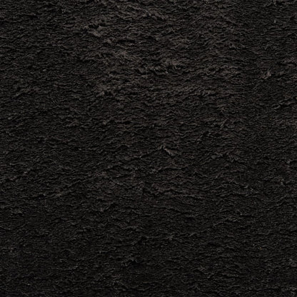 Teppich HUARTE Kurzflor Weich und Waschbar Schwarz 200x280 cm