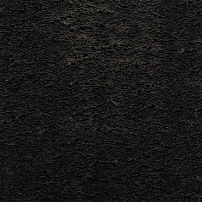 Teppich HUARTE Kurzflor Weich und Waschbar Schwarz Ø 200 cm