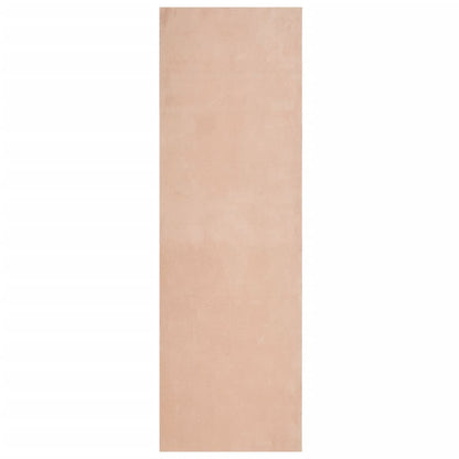 Teppich HUARTE Kurzflor Weich und Waschbar Blassrosa 80x250 cm
