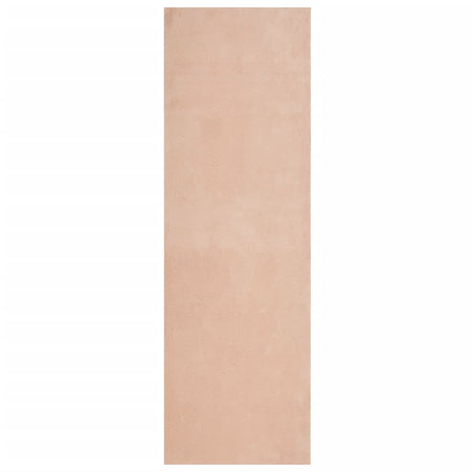 Teppich HUARTE Kurzflor Weich und Waschbar Blassrosa 80x250 cm