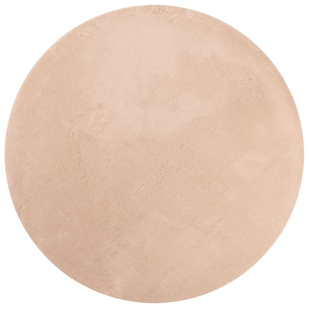 Teppich HUARTE Kurzflor Weich und Waschbar Blassrosa Ø 100 cm