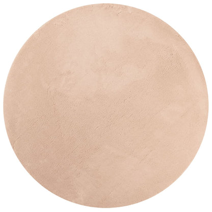 Teppich HUARTE Kurzflor Weich und Waschbar Blassrosa Ø 100 cm