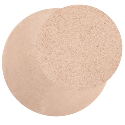 Teppich HUARTE Kurzflor Weich und Waschbar Blassrosa Ø 100 cm