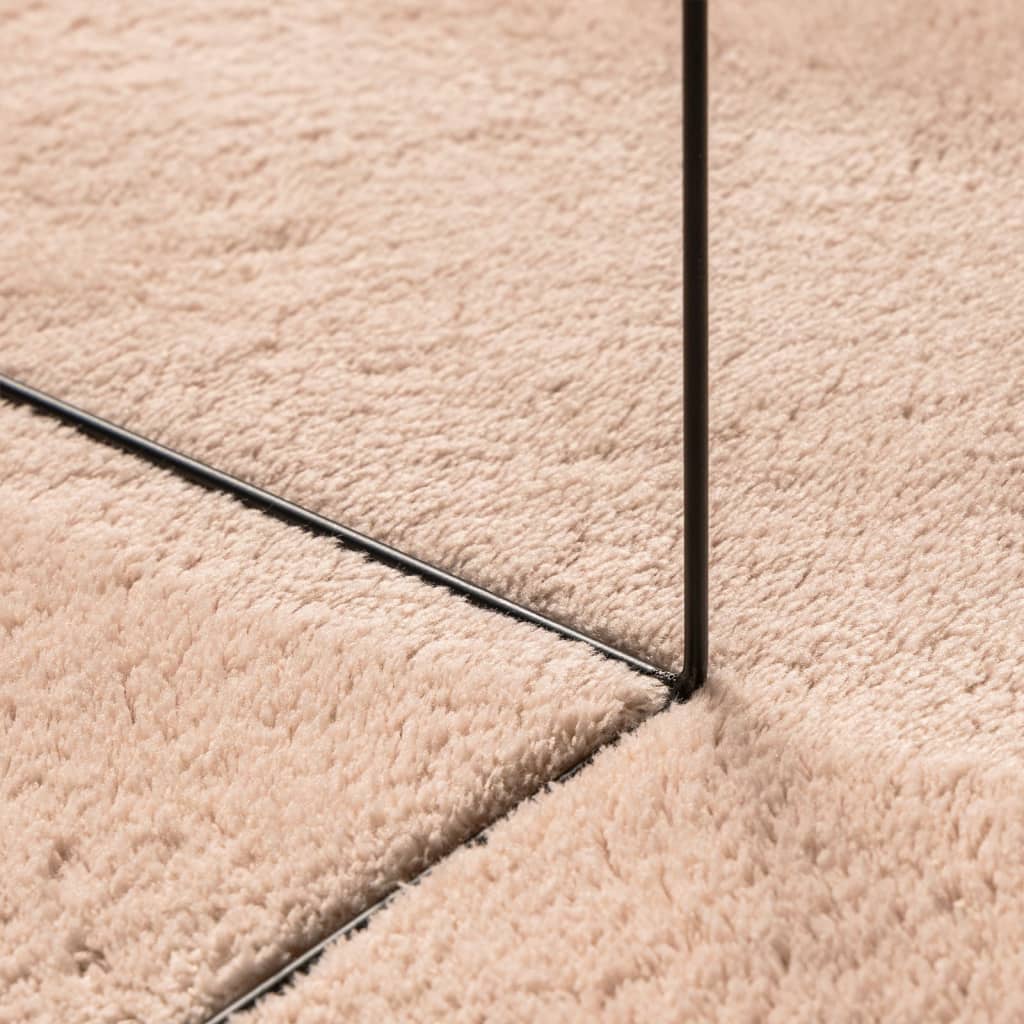 Teppich HUARTE Kurzflor Weich und Waschbar Blassrosa Ø 100 cm