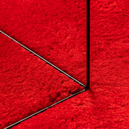 Teppich HUARTE Kurzflor Weich und Waschbar Rot 100x200 cm