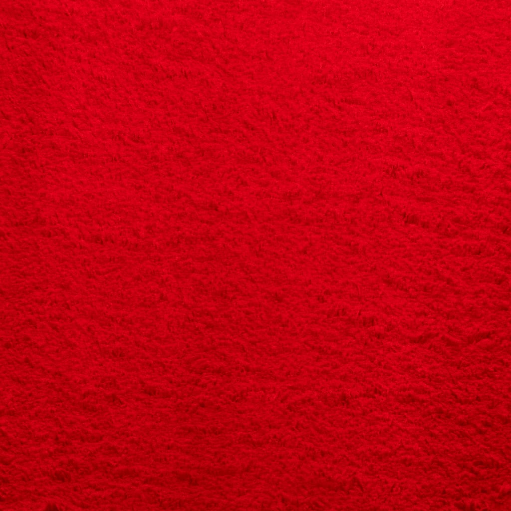 Teppich HUARTE Kurzflor Weich und Waschbar Rot 100x200 cm