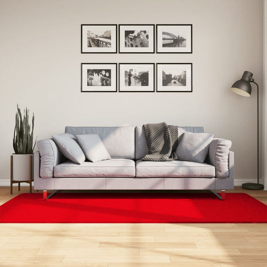 Teppich HUARTE Kurzflor Weich und Waschbar Rot 100x200 cm